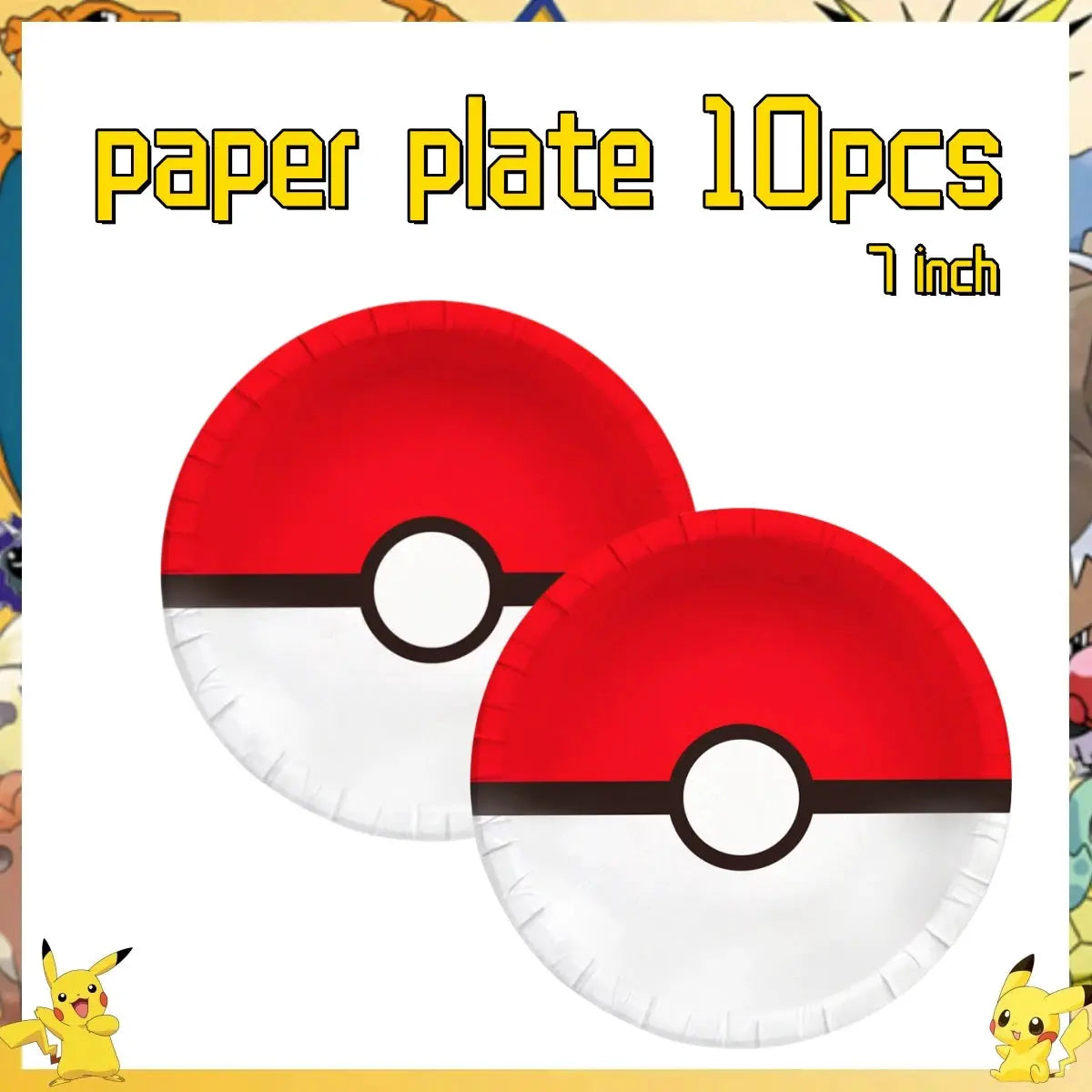 Pokemon Pikachu Birthday Party Decor Set Disposable Tableware Tablecloth Cups Plates Napkins Balloons Baby Shower Kids