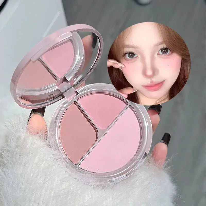 Art Value 7 Piece Makeup Set With Matte Lip Mud In Three Colors Pressed Powder Blush Eye Palette And Necklace