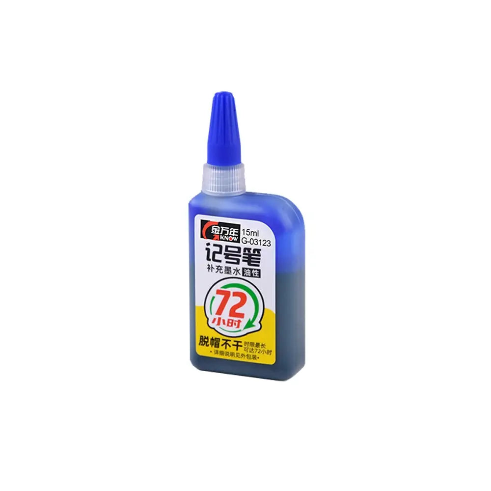 Simples Market 45mm waterproof deep-hole marker pen with long nib, blue bottle for woodworking