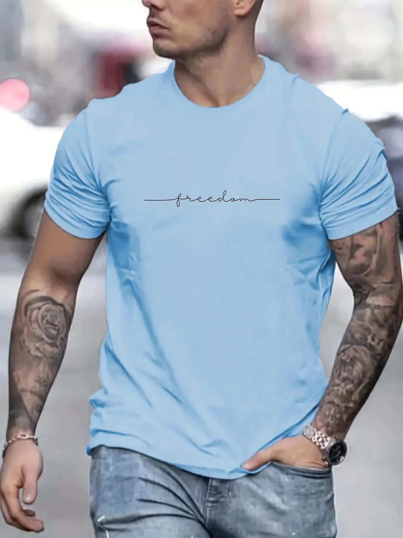 Men's 100 Percent Cotton Summer T Shirt Graphic Print Round Neck Short Sleeve Casual Relaxed Fit