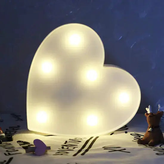 Love Heart LED Lamp for Weddings and Parties Romantic Night Light Pink Red Home Decor Gift