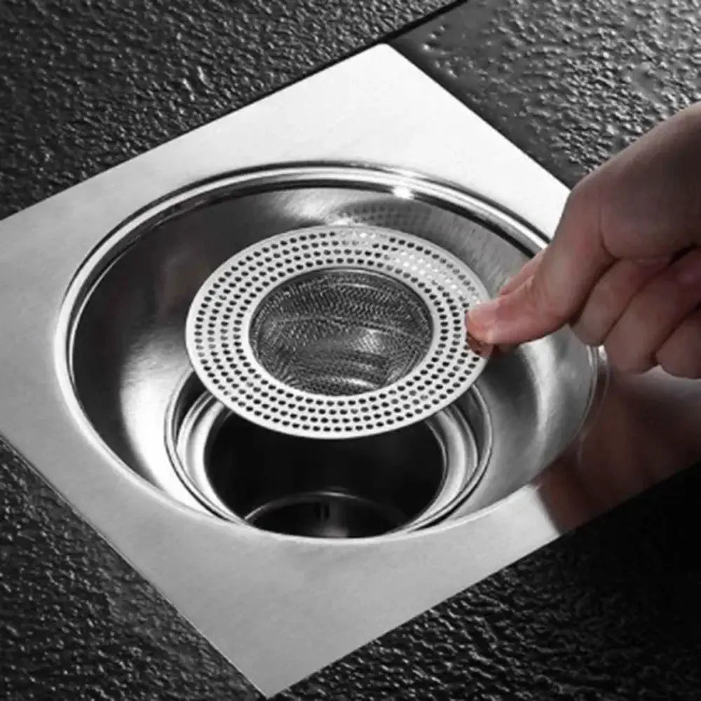 Stainless Steel Sink Mesh Strainer Drain Cover Hair Catcher Stopper Tool Kitchen Bathroom
