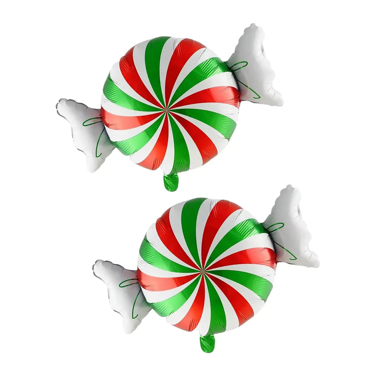 Red And Green Christmas Ball Foil Balloons 2 Pack Party Decorations For Home And Store