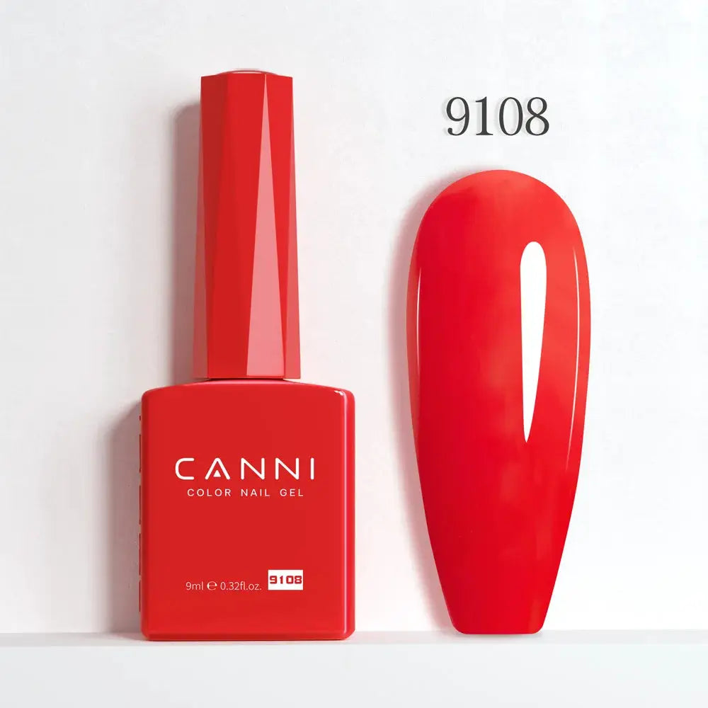 Canni Hema Free Nail Gel Polish Christmas Red Collection Semi Permanent 9ml Long Lasting Shine