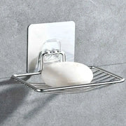 Stainless Steel Soap Rack Wall Mounted Single Layer Drain Punch Free Nail Free Bathroom Shelf