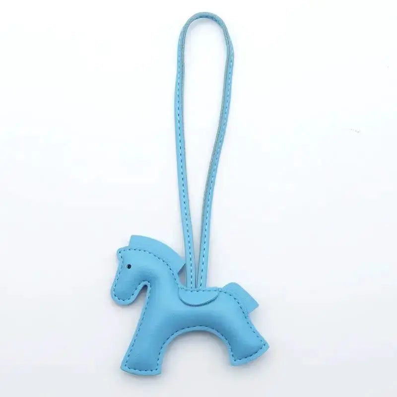Premium PU Leather Pony Embellishment Car Keychain Multicolor Horse Design For Bags Keys Gift Birthday
