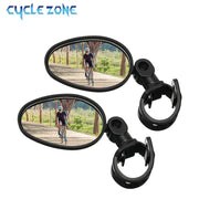 2 Piece Set Bicycle Rearview Mirrors 360 Degree Adjustable Rotatable Universal Handlebar Mount for MTB and Road Bikes