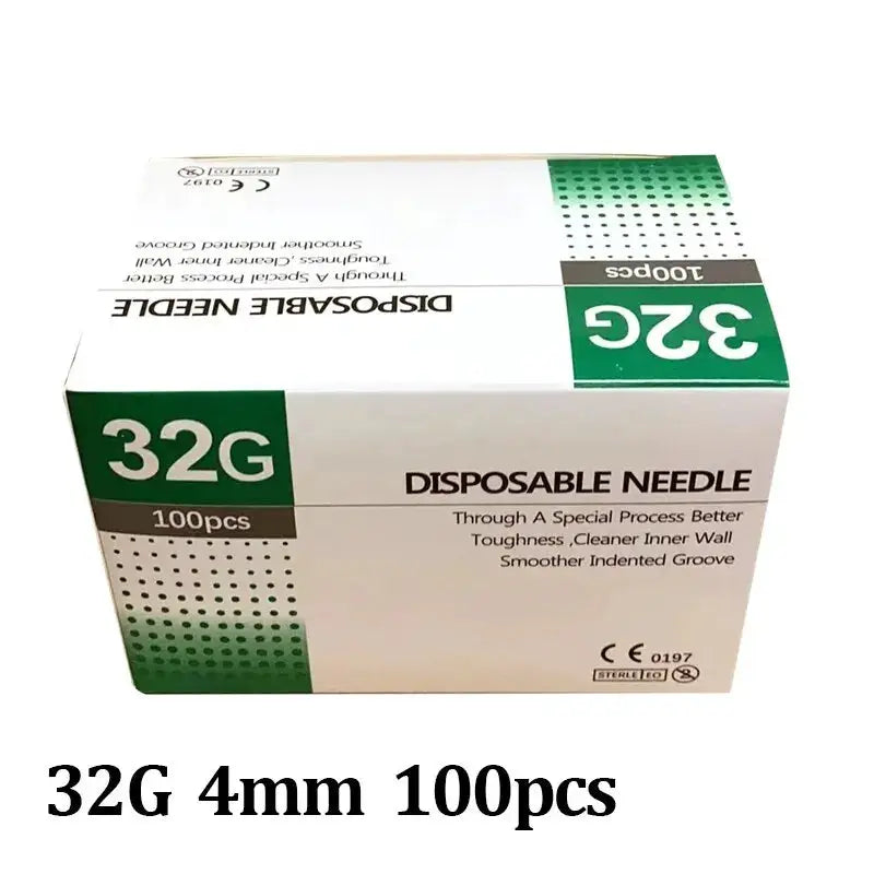 32G Disposable Syringes with Superfine Needles for Painless Dental and Beauty Irrigation 4mm 6mm 13mm Eyelid Tool
