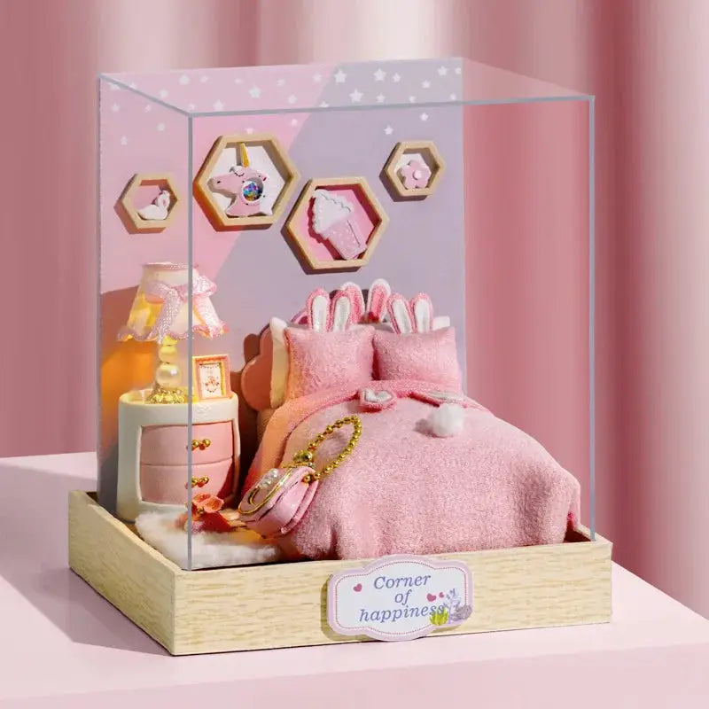 Wooden Miniature Doll House Kit DIY 3D Puzzle Building Model For Birthday Gifts And Home Decor Display