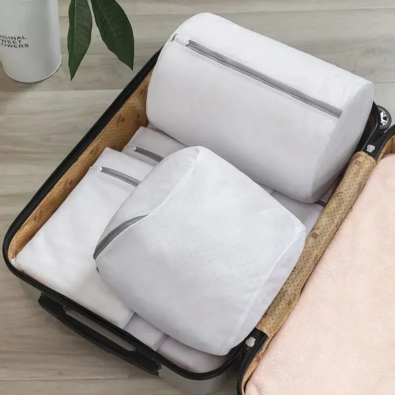 Versatile Shoe Washing Bag Durable Mesh Laundry Bag For Sneakers Running Shoes Socks And Bras With Zipper Closure