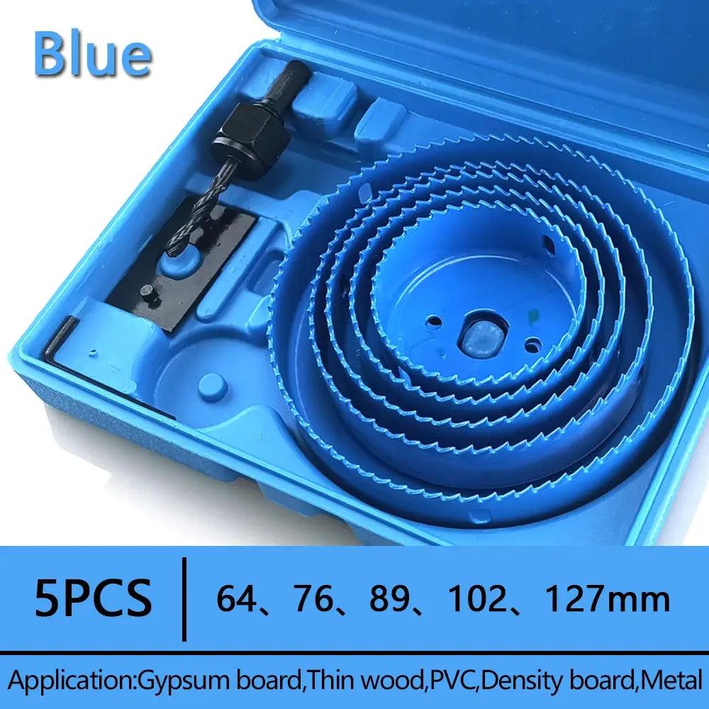 19 To 127mm Hole Saw Set Cup Style Wood Crown Drill Bit For Gypsum Board Wood PVC Plastic Density Board And Metal