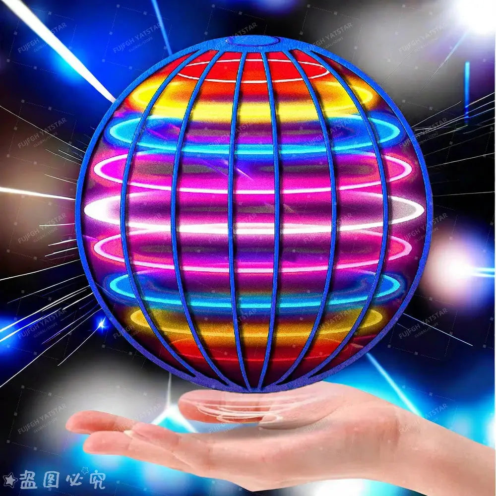 Flying Ball Hand Controlled Color LED Cosmic Globe 360 Degree Rotating Suspension Ball Toy for Indoor and Outdoor Play