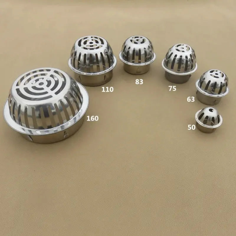 Stainless steel balcony roof round floor drain set with anti-blocking design, 6 sizes by Simples Market