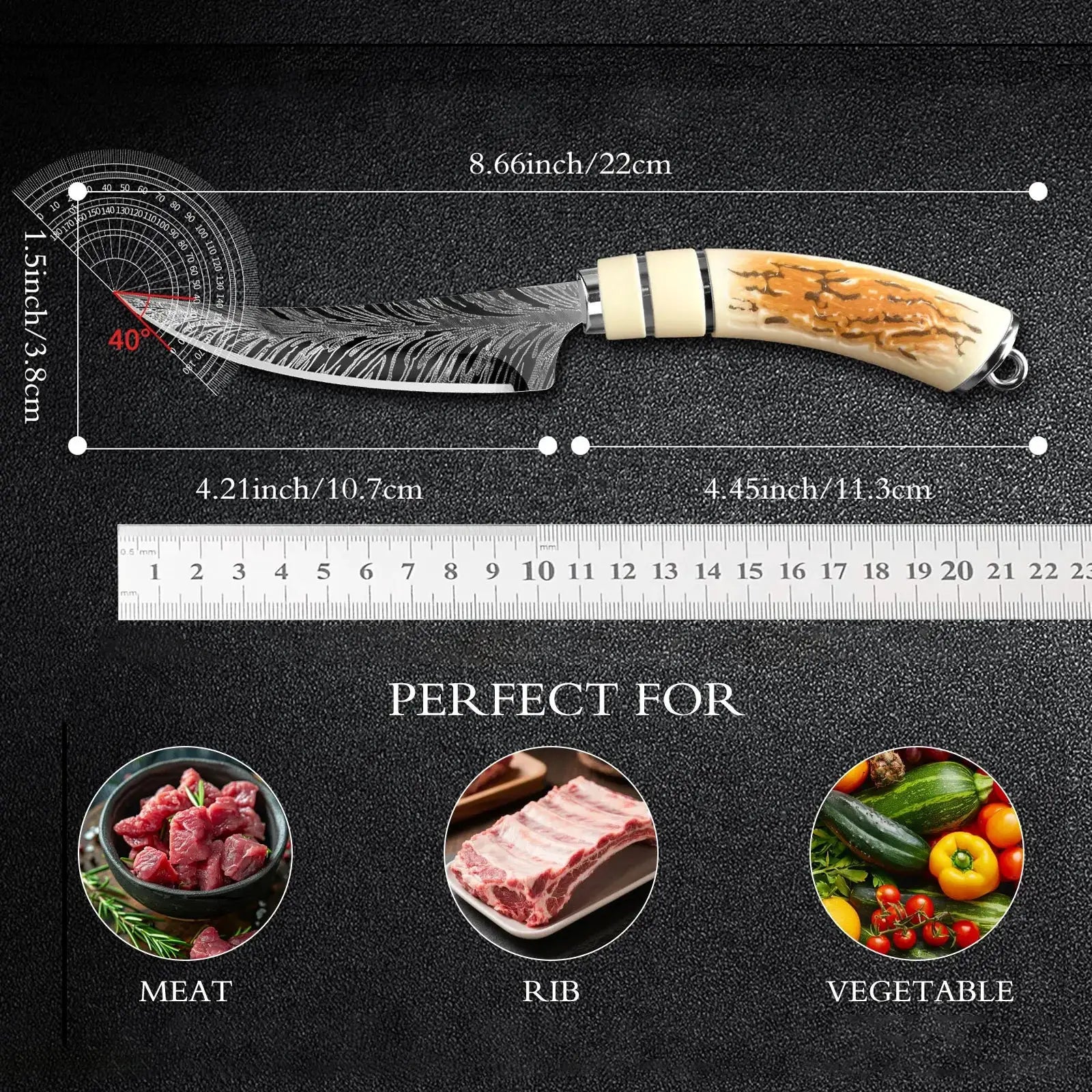 Professional Stainless Steel Kitchen Knife Set Multi Functional Utility Knife For Steak Deboning And Fruit Prep
