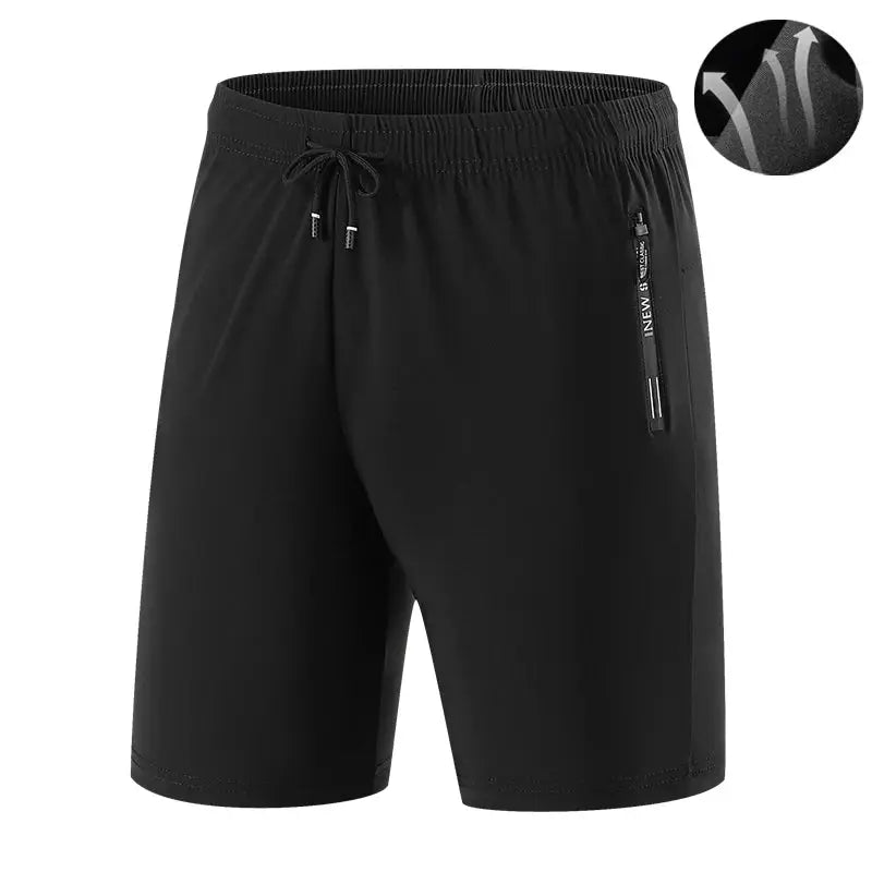 Summer Mens Sports Shorts For Running And Gym Breathable Quick Drying Casual Bottoms Black Gray