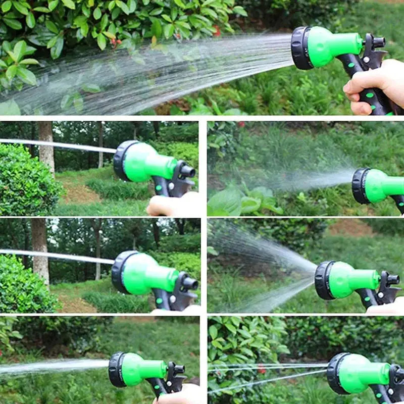 2024 Expandable Magic Hose With High Pressure Car Wash 7 Water Spraying Functions Water Gun Garden Watering Hose