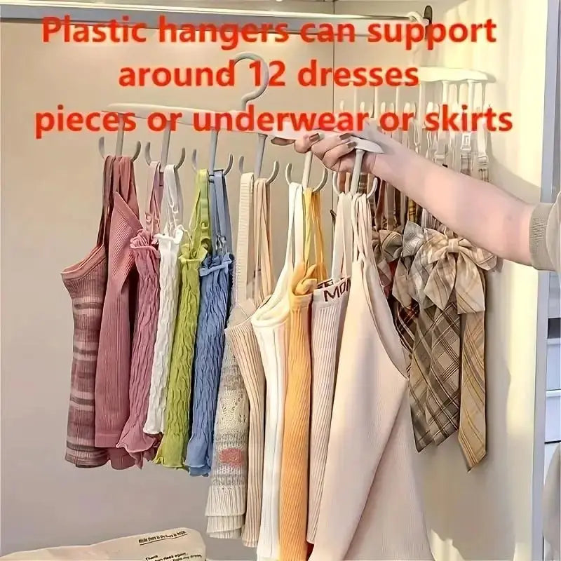 12 Hook Rotating Hanger Space Saving Closet Organizer For Ties Belts