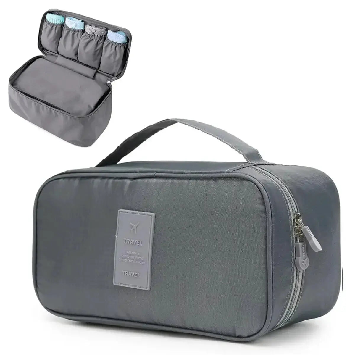 TravelMate Portable Travel Storage Bag Multi Function Bra Underwear Organizer Cosmetic Case Lightweight Design