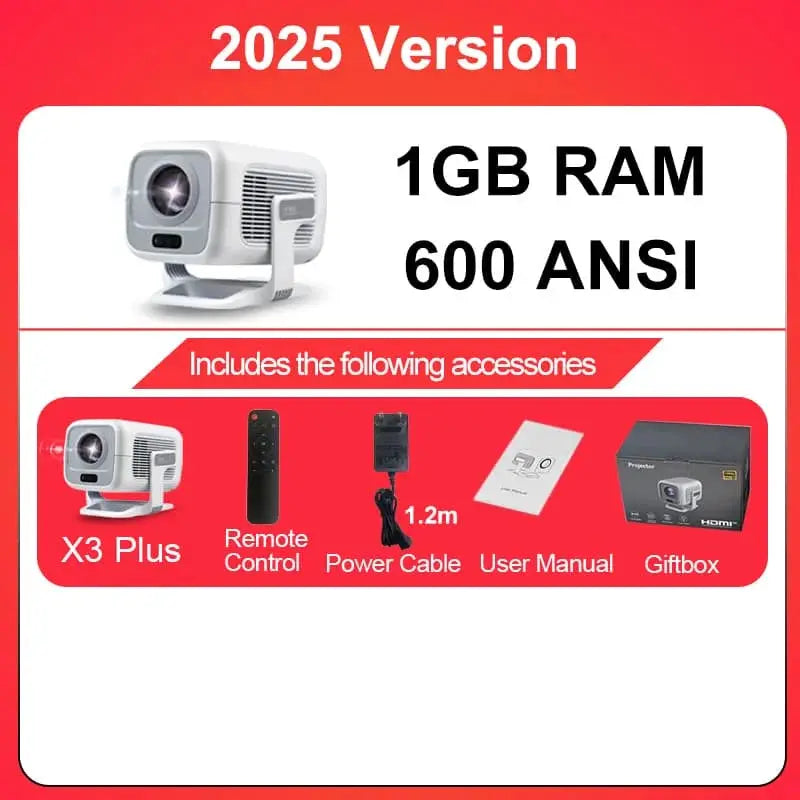 Ditong X3Plus Portable Projector Native 1080P 4K WiFi 6 BT54 Android
