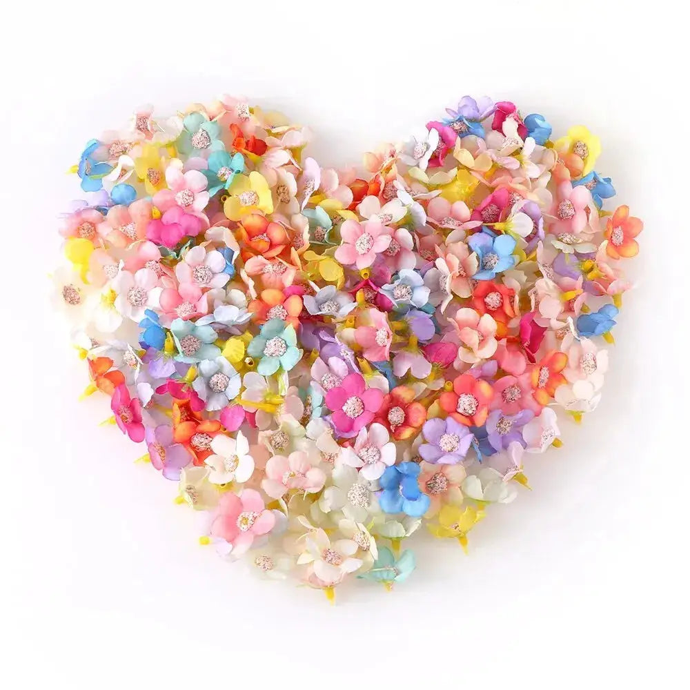 50 Piece Mini Artificial Rose Flower Heads Silk Fake Flowers For Home Decor Wedding Decoration Craft Wreaths Gifts