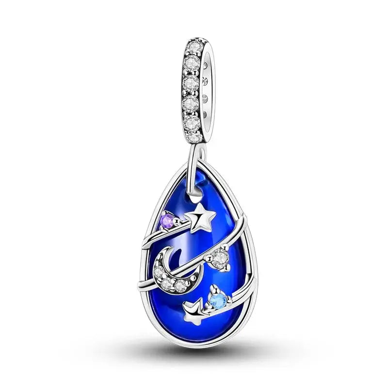 New 925 Sterling Silver Charms Beads Pendants Tree of Life Turtle Gemstone Sunflower for Women Bracelet Jewelry Gift