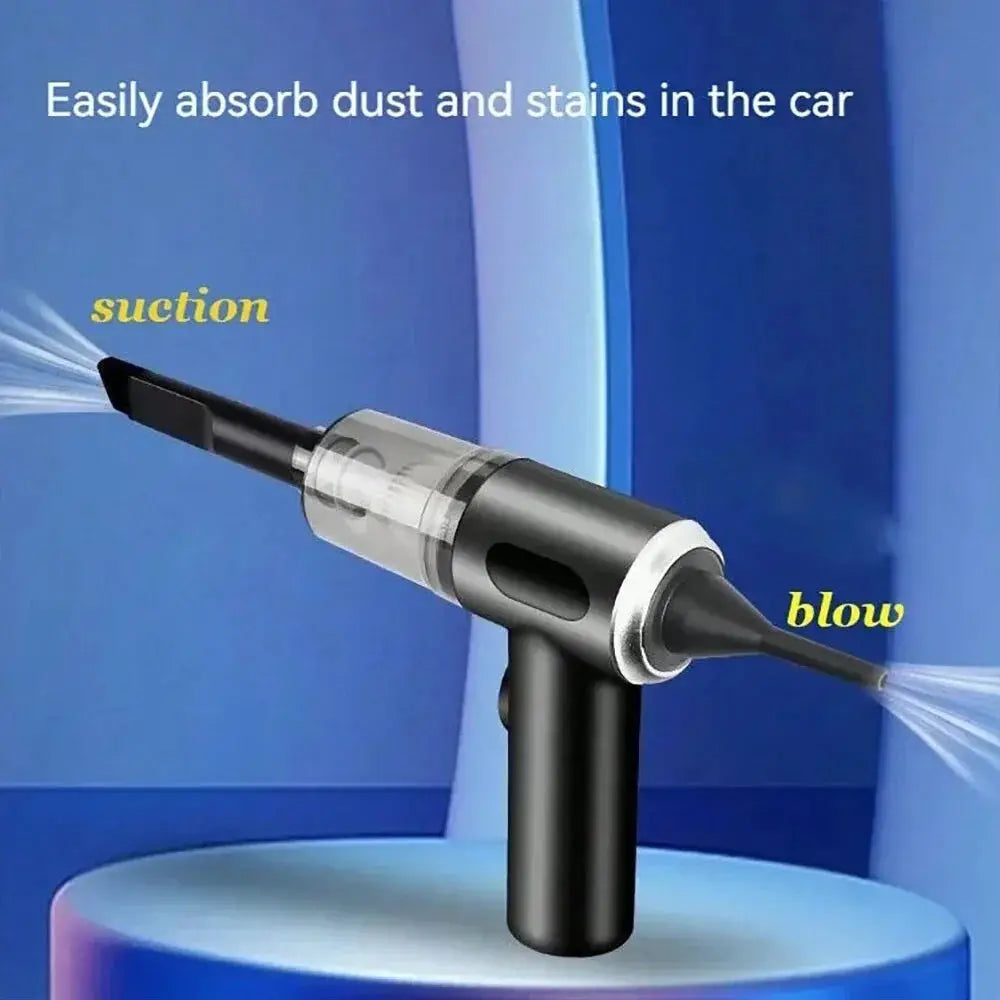 Wireless Vacuum Cleaner Dual Use For Home And Car 120W High Power Powerful Black