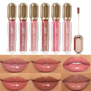 PearlGlow Mirror Pearl Lip Gloss Waterproof Long Lasting Moisturizing Shine Glitter Finish For Women