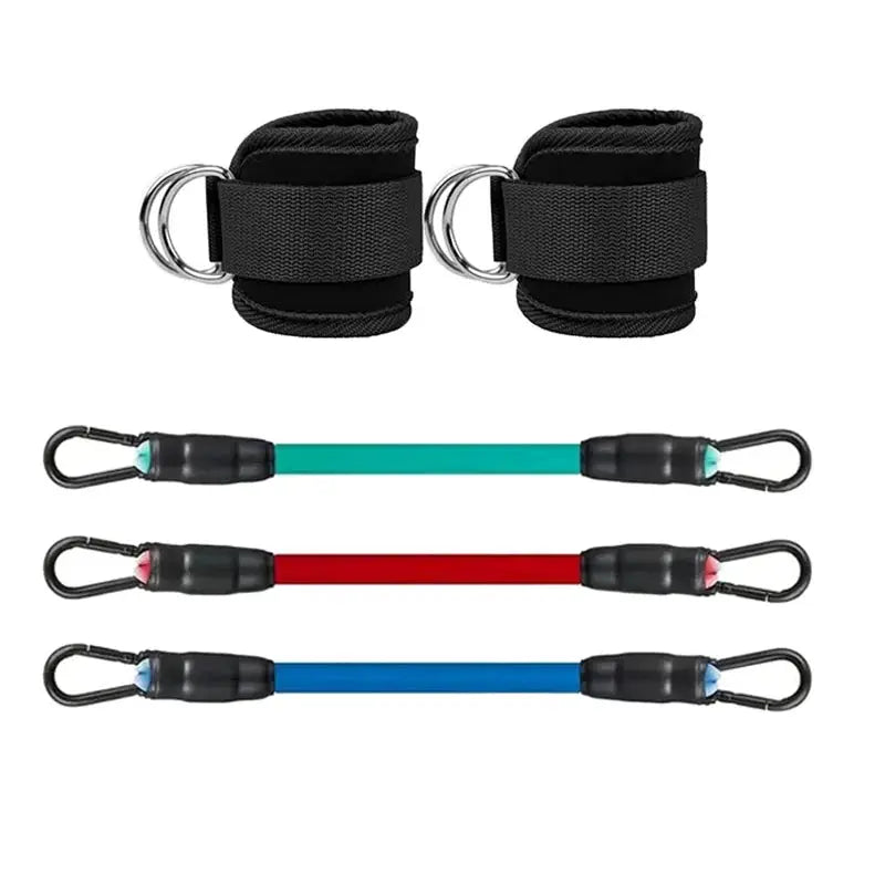 FlexFit Ankle Strap Resistance Bands Set For Hip Strength And Glute Toning At Gym And Home Workouts
