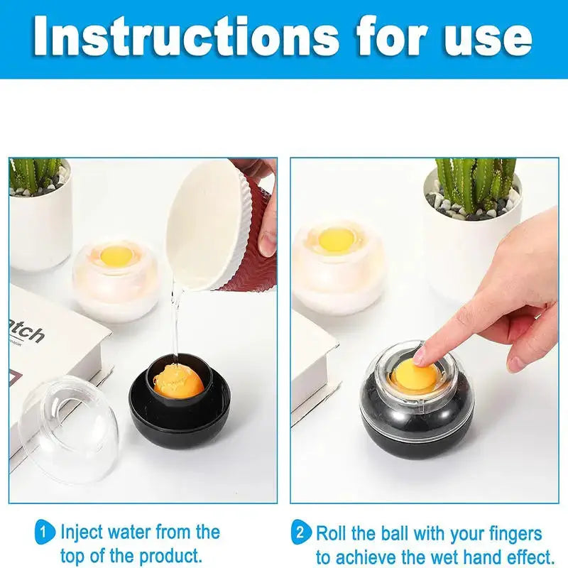 Finger-wetting tool, round black base with yellow insert for wet-hand money counting (1–3 pcs)