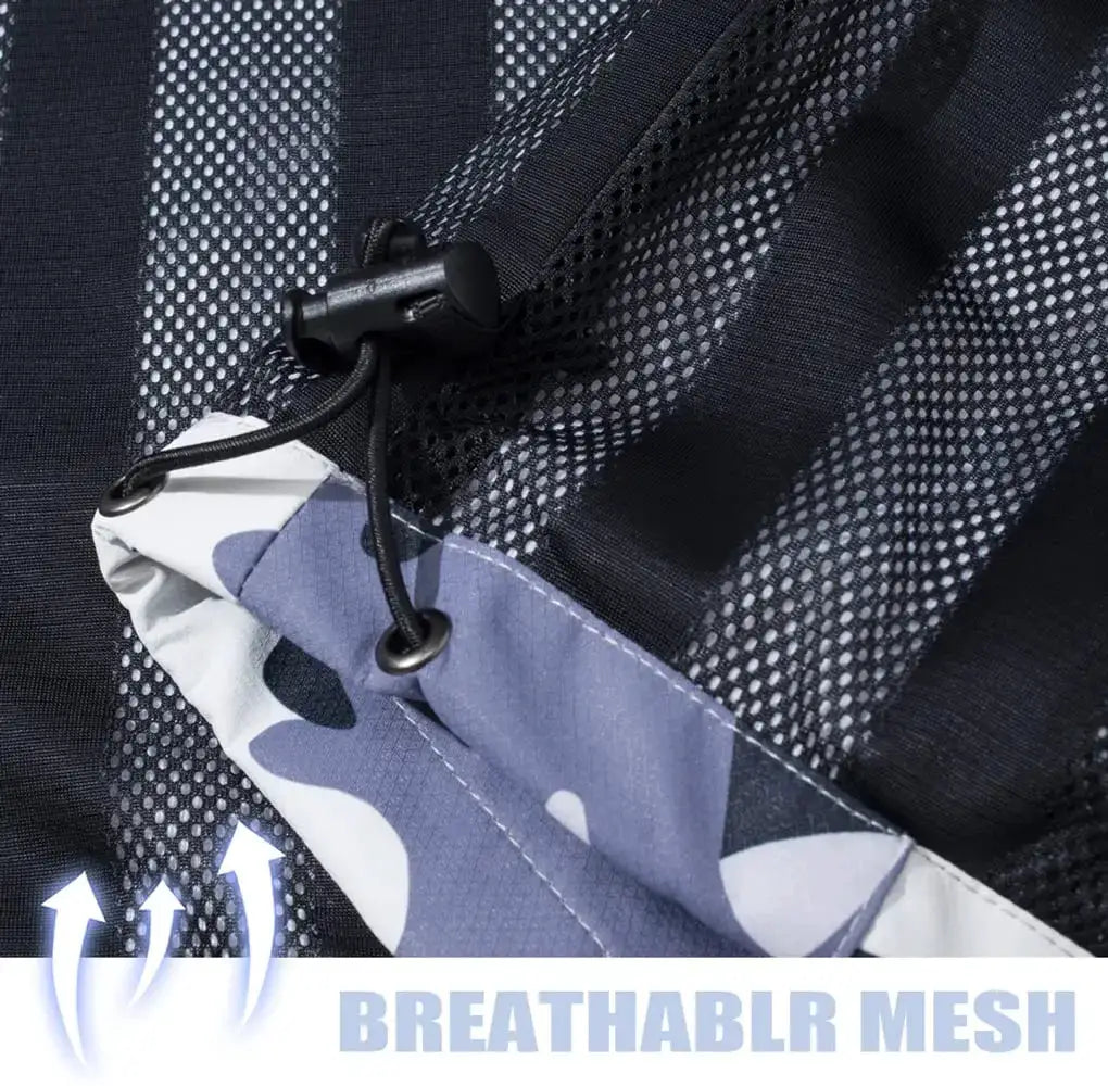 TACVASEN lightweight waterproof rain jacket with mesh lining; breathable navy outdoor jacket for fishing and hiking