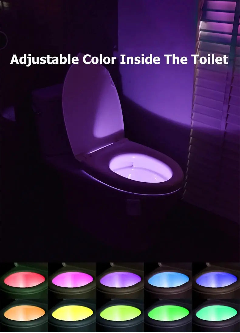 Toilet night light by Simples Market with adjustable color and waterproof charging LED options