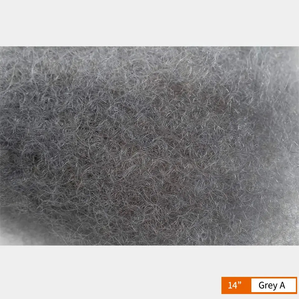 Afro kinky curly bulk human hair for braiding, 14in Grey A