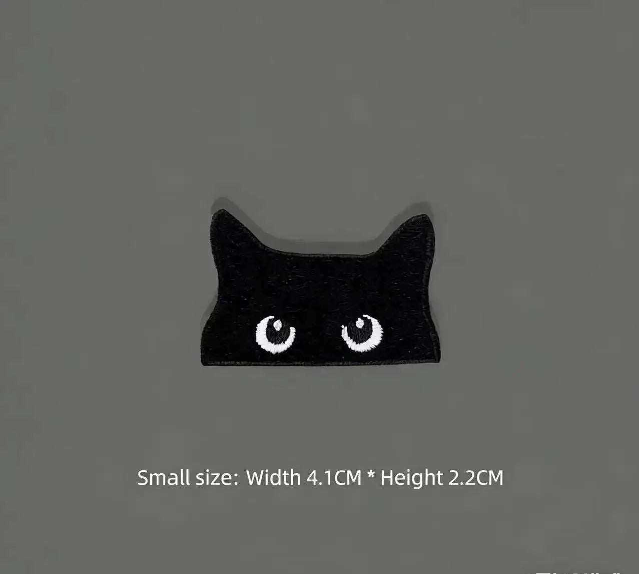 Two Pack Embroidered Black Cat Patches Iron On For Clothing Jeans Jackets Cute Cartoon Design