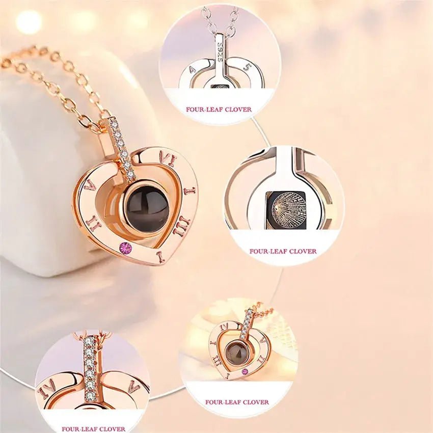 Projection Necklace I Love You In 100 Languages Pendant For Girlfriend Romantic 2026 Creative Jewelry Gift - Simples Market