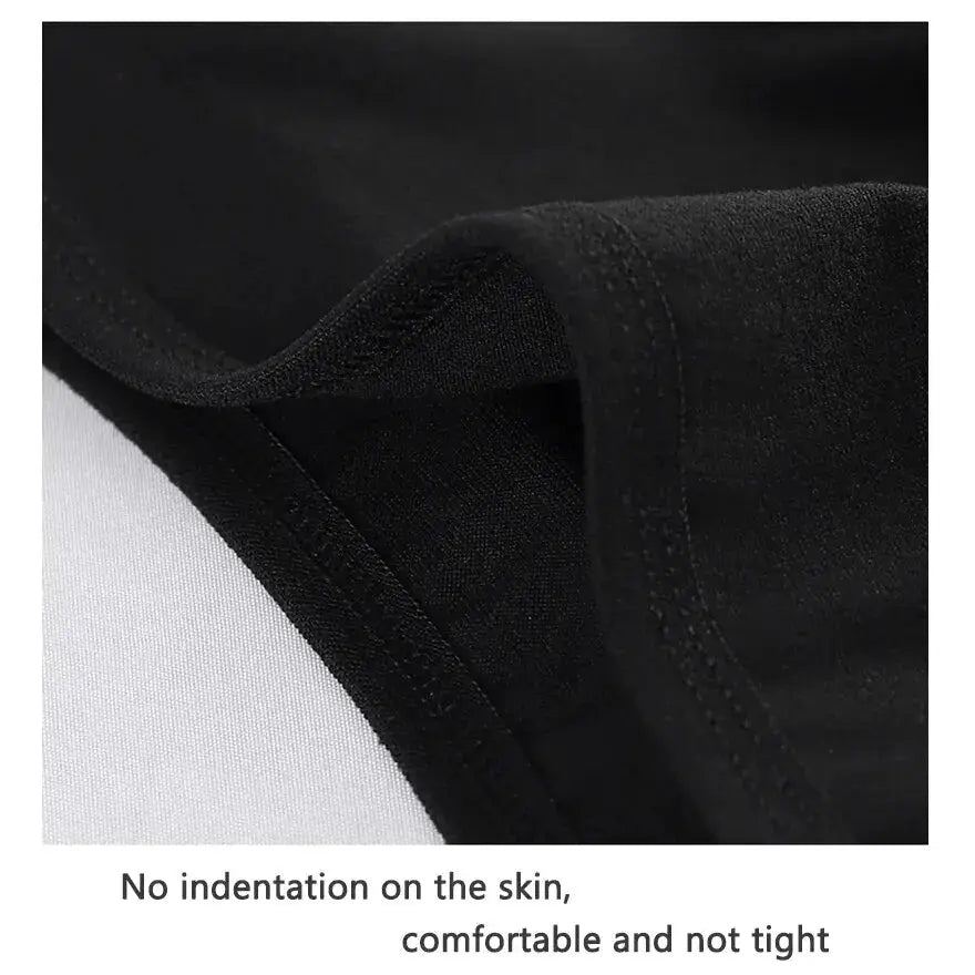 Simples Market 7-piece black cotton panties set, plus-size briefs.