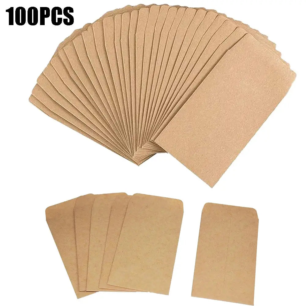 Seed Envelopes Bulk Pack 100 or 200 Pcs 6x10cm Resealable Seed Packets for Storage and Organization