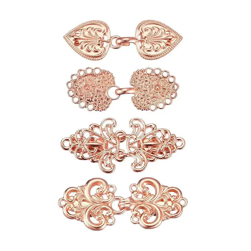 HeritageWeave Vintage Sweater Clips Durable Metal Cape Shawl Cardigan Fasteners For Dresses And Shirts