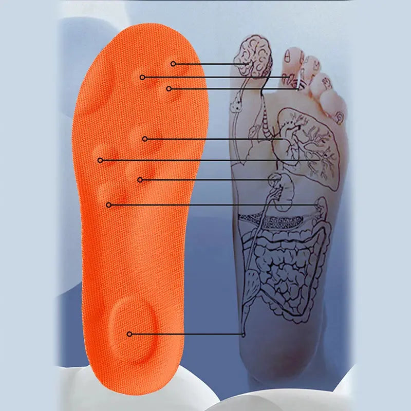 Latex Sport Insoles With Elasticity Arch Support Orthotic Cushioned Insole For Breathable Odor Control Shock Absorption