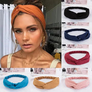 BohoChic Cross Turban Headbands For Women Lightweight Chiffon Bohemian Hair Accessories