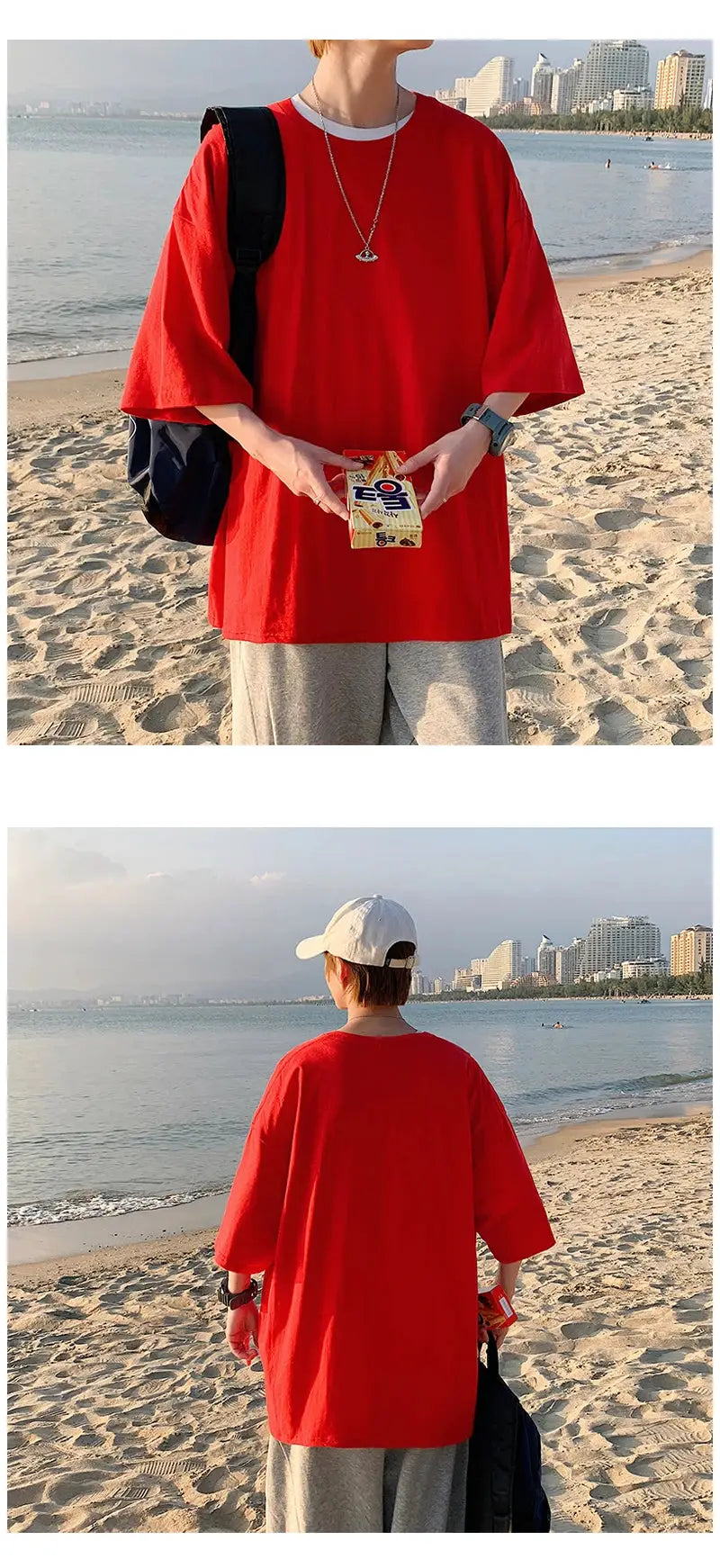 Oversized Summer Short Sleeve Men's T Shirt New Fashion Solid Loose O-Neck T Shirts Mens Cotton Hip Hop Streetwear Top Tees 5XL