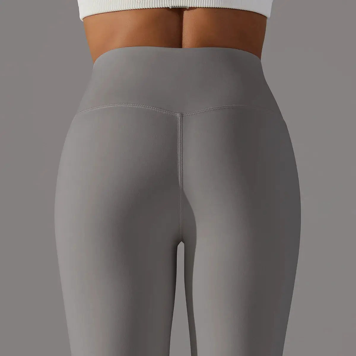 High Waist Naked Feeling Leggings in gray for women, fitness yoga workout pants