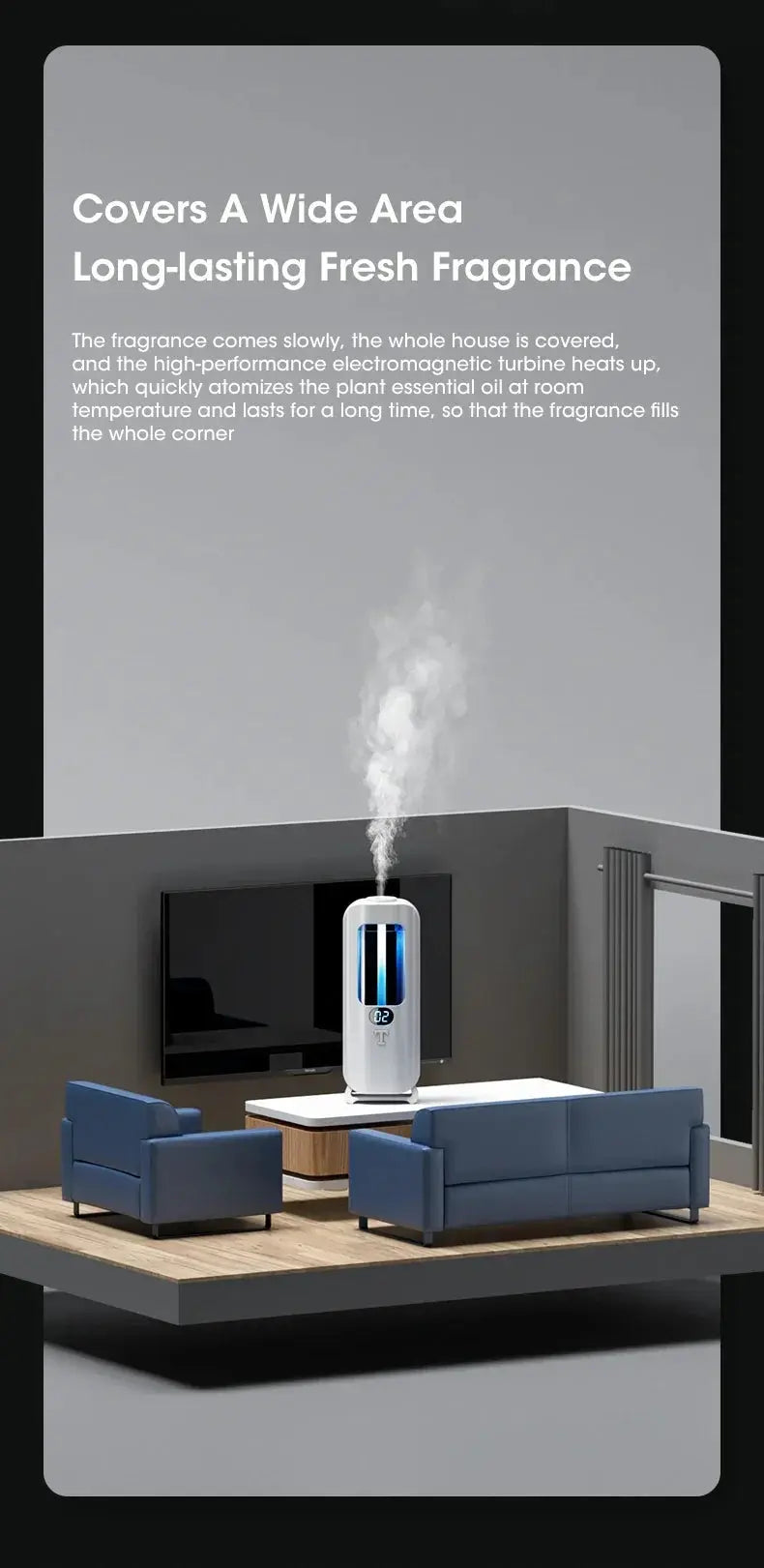 Rechargeable Aromatic Diffuser 5 Modes Essential Oil Diffuser Machine Homemade Perfume Diffuser for Home Car Room Fragrance