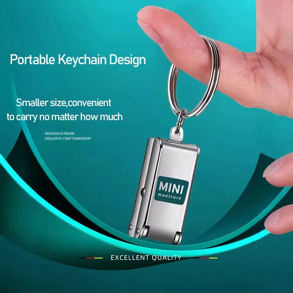 SwiftClip Collapsible Nail Clippers Stainless Steel Travel Ready On The Go Manicure Tool