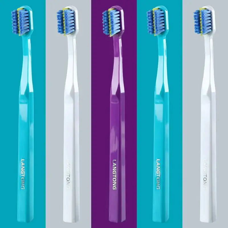 3 Pack Adult Orthodontic Toothbrushes For Braces With Soft Bristles For Gentle Deep Cleaning Between Braces