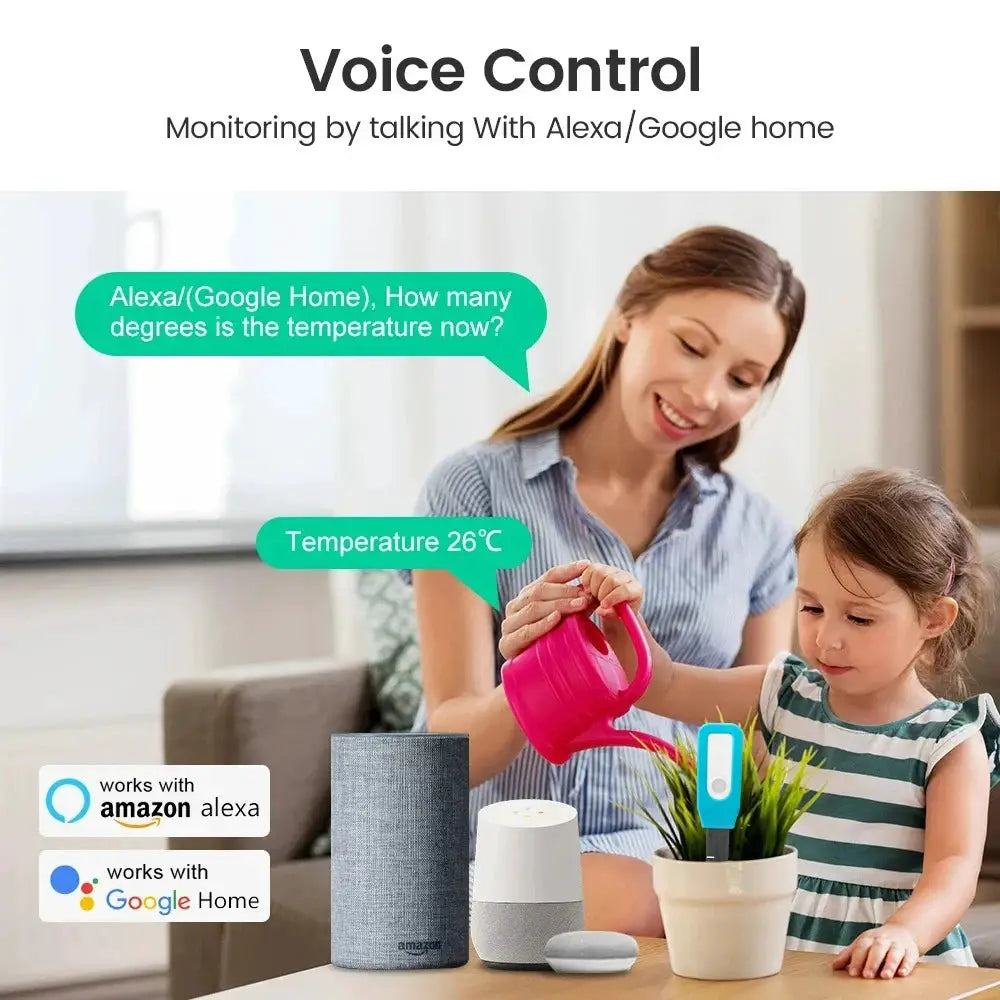 Tuya Bluetooth soil tester with temperature and humidity detector; Alexa and Google Home compatible, Simples Market