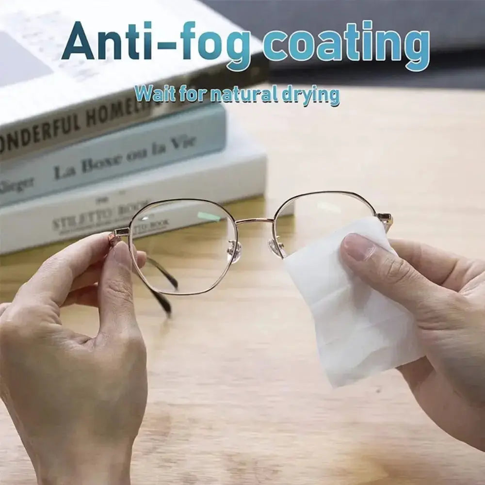 SureView Glasses Cleaner Wipes Disposable Anti Fog Microfiber Lens And Screen Cleaning 100 Count Box