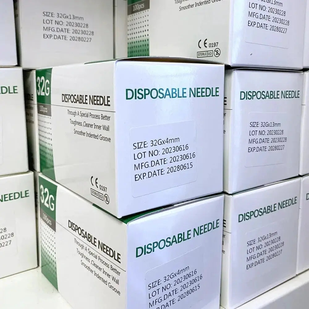 32G Disposable Syringes with Superfine Needles for Painless Dental and Beauty Irrigation 4mm 6mm 13mm Eyelid Tool