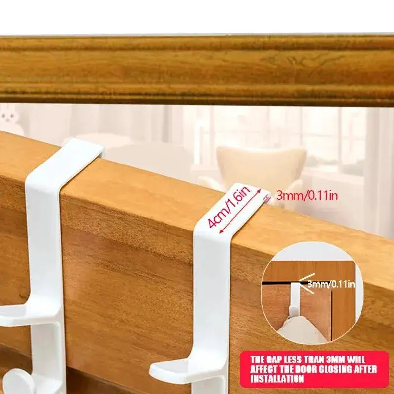 Over The Door Clothes Hanger Rack Plastic Home Storage Organizer For Bedroom Purse Holder For Bags Rails