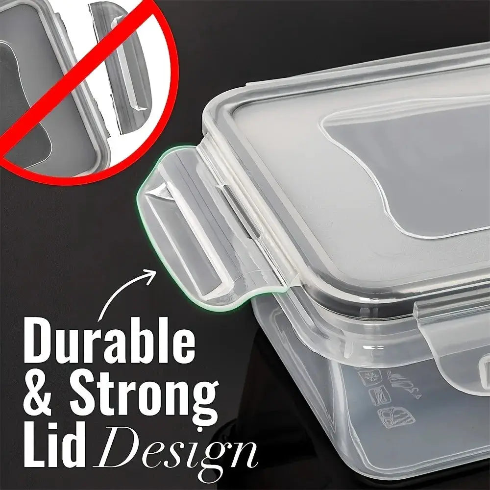 8 Piece BPA Free Airtight Food Container Set With Locking Lids Microwave And Freezer Safe PP Plastic Storage
