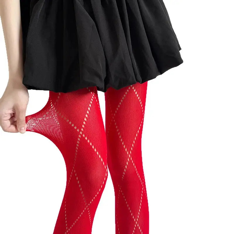 VelvetWeave Knitted Tights For Women Ultra Thin Jacquard Pantyhose For Autumn And Winter Warmth